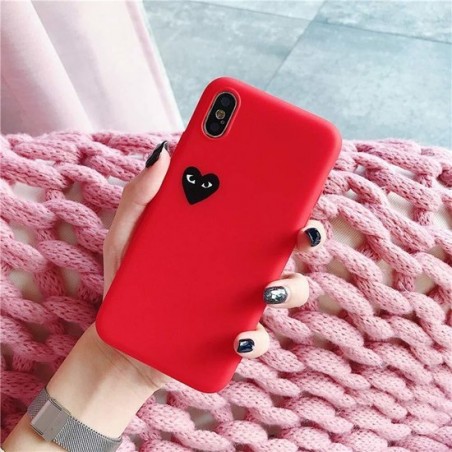 Hoesje met hartje iphone Xr - rood