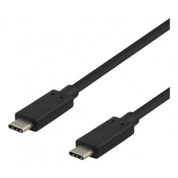 DELTACO USBC-1120 USB-C naar USB-C SuperSpeed kabel 3A 60W (3.1 Gen 2) - 25cm - Zwart