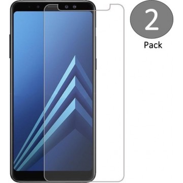 2 Pack Screenprotector voor Samsung Galaxy A8 (2018) Tempered Glass Glazen Screen Protector (2.5D 9H)