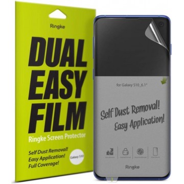 Ringke Dual Easy Screenprotector Duo Pack voor de Samsung Galaxy S10