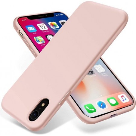 iPhone XR Hoesje Roze Siliconen Case - Full Body