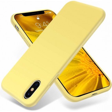 Silicone case iPhone X / Xs - geel