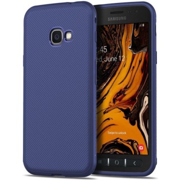 Samsung Galaxy Xcover 4(S) Twill Slim Texture Backcover Blauw