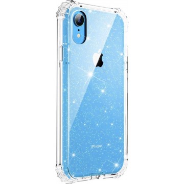 Apple iPhone XR Backcover - Transparant - Glitter - Shockproof TPU case