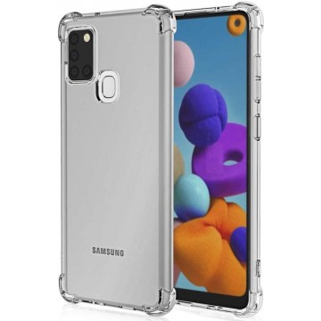 Samsung A21s Hoesje - Samsung Galaxy A21s Hoesje - Transparant Shock Proof Case