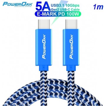 PowerOak C1 USB-C 3.1 gen2 10Gbps cable