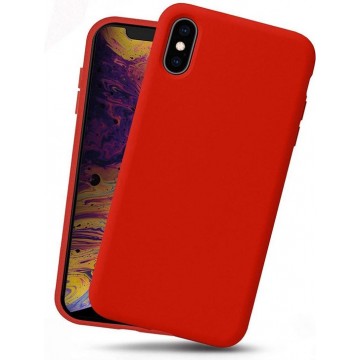 iPhone X / XS Siliconen Hoesje Rood - Full Body