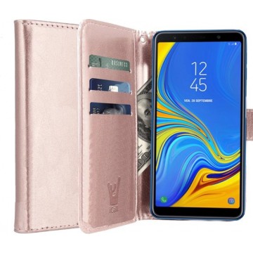 Samsung Galaxy A7 (2018) Hoesje - Book Case Leer Wallet - Roségoud