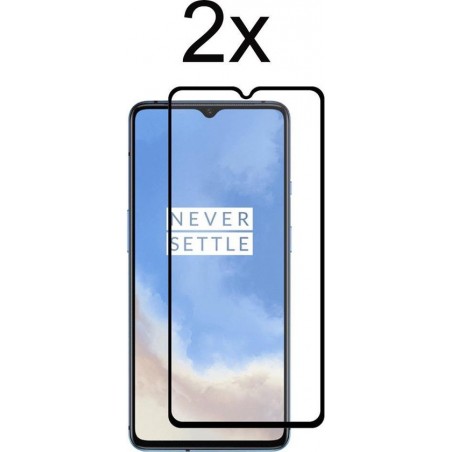 OnePlus 7T Screenprotector Glas Full Cover - OnePlus 7T Screen Protector Glas - 2x Tempered Glass Screen Protector