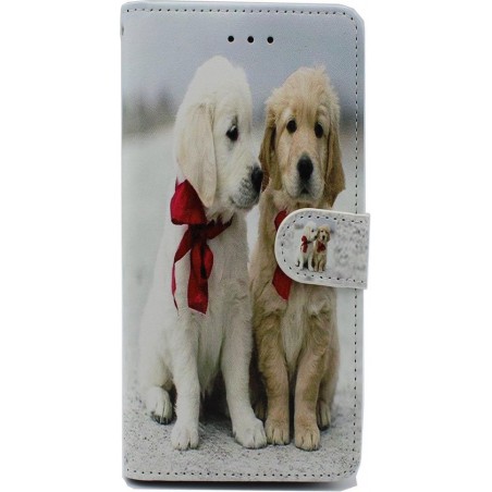 Samsung Galaxy J5 2017 Hoesje met Print - Portemonnee Book Case - Kaarthouder & Magneetlipje - Honden