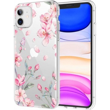 iMoshion Design voor de iPhone 11 hoesje - Bloem - Roze