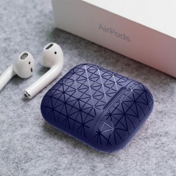 AirPods hoesje van By Qubix - AirPods 1/2 hoesje triangle series - soft case - blauw