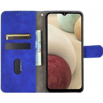 Samsung Galaxy A12 Hoesje Wallet Book Case Blauw