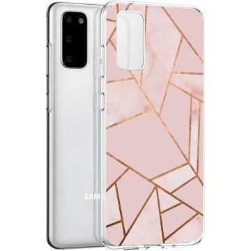 iMoshion Design voor de Samsung Galaxy S20 hoesje - Grafisch Koper - Roze / Goud