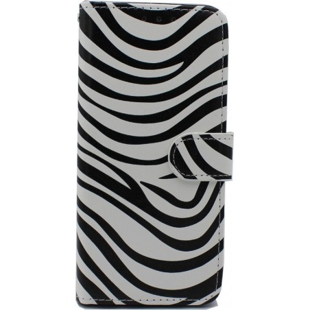 Samsung Galaxy A51 Hoesje - Portemonnee Book Case met Print - Kaarthouder & Magneetlipje - Zebra