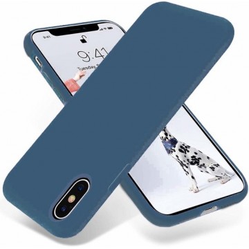 Silicone case iPhone X - donkerblauw