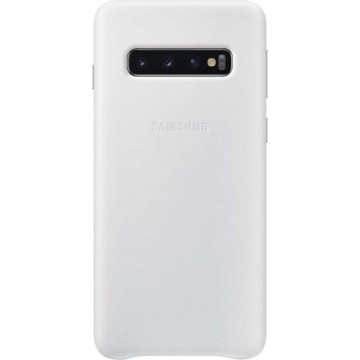 Samsung Lederen Cover - voor Samsung Galaxy S10 - Wit