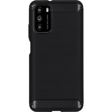 Brushed Backcover Xiaomi Poco M3 hoesje - Zwart
