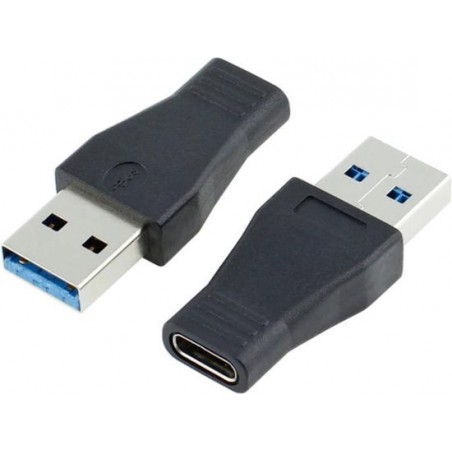 SVH Company USB A 3.0 Male naar USB C 3.1 Gen 2 Female – Zwart