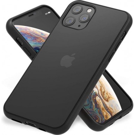 IYUPP iPhone 11 Pro Bumper Hoesje Zwart x Mat Zwart Shockproof