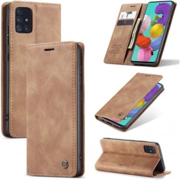 CASEME - Samsung Galaxy A51 Retro Wallet Case - Bruin