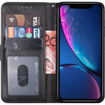 iphone xr hoesje bookcase zwart - Apple iPhone xr hoesje bookcase zwart wallet case portemonnee book case hoes cover