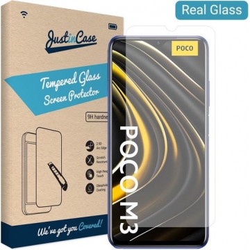 Just in Case Tempered Glass voor Xiaomi Poco M3 Protector - Arc Edges