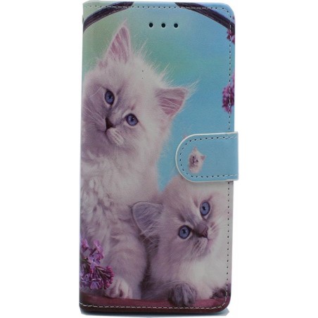 Apple iPhone 7 & 8 Hoesje met Print - Portemonnee Book Case - Kaarthouder & Magneetlipje - Katten