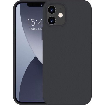 Silicone case iPhone 12  - 6.1 inch - zwart
