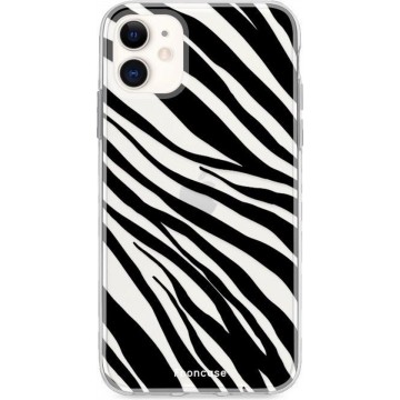 FOONCASE iPhone 12 hoesje TPU Soft Case - Back Cover - Zebra print