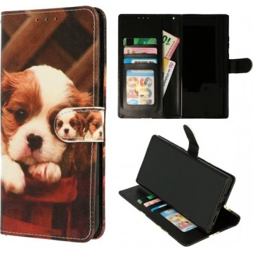 Samsung Galaxy A20S Hoesje met Print - Portemonnee Book Case - Kaarthouder & Magneetlipje - Puppy