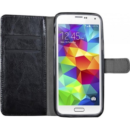 Leren Wallet Book Case voor Samsung Galaxy S5 Neo, Luxe Telefoonhoes