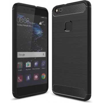 Huawei P10 Lite Hoesje - Geborsteld Siliconen Case Zwart - iCall