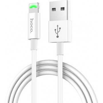HOCO X43 Satellite - USB naar Lightning Kabel - Met Power-On Indicator - Voor iPhone en iPad - 1 meter - Wit