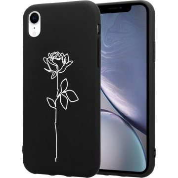 ShieldCase iPhone Xr hoesje met witte roos