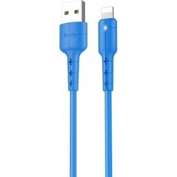 HOCO X30 Star USB naar Lightning 2.0A kabel 1,2 meter blauw - voor Apple iPhone en iPad