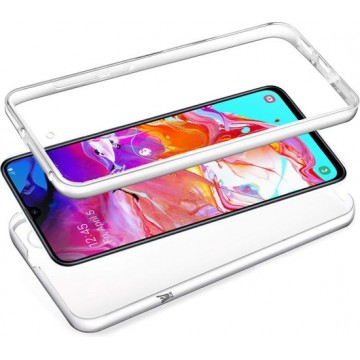 Samsung Galaxy A70 Hoesje en Samsung A70 Screenprotector - Samsung Galaxy A70 Transparant 360 Case + Screenprotector