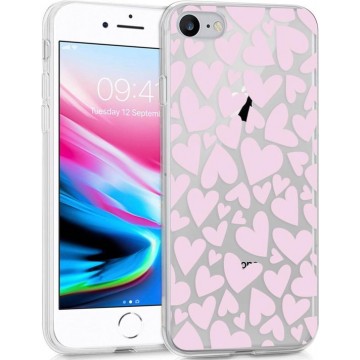 iMoshion Design voor de iPhone SE (2020) / 8 / 7 / 6s hoesje - Hartjes - Roze