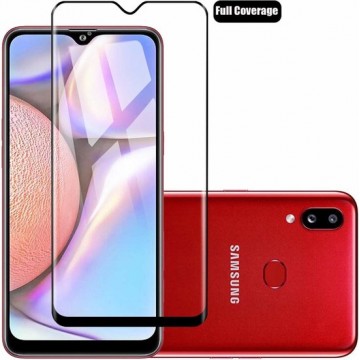 Samsung Galaxy A10s full cover Screenprotector Tempered Glass - Zwart