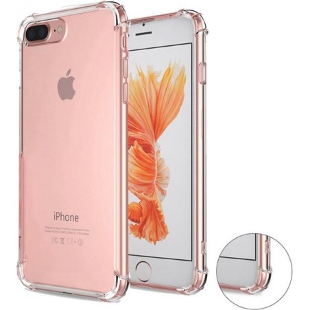 Schokbestendig TPU telefoonhoesje voor iPhone 7/8 PLUS Met Versterkte Rand (Shockproof) - Transparant