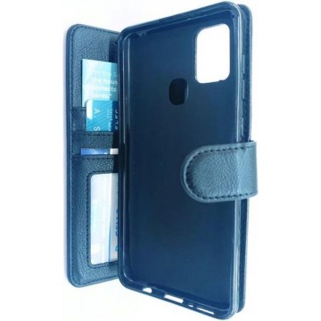 Samsung  Galaxy A21s Zwart Portemonnee Wallet Case -TPU  hoesje met pasjes Flip Cover - Boek  beschermend Telefoonhoesje