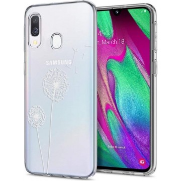 iMoshion Design voor de Samsung Galaxy A20e hoesje - Paardenbloem - Wit