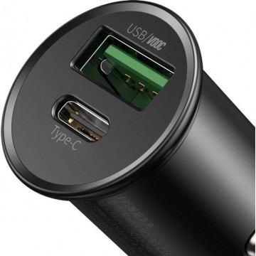 Autolader USB-C en USB-A - dual USB autolader car charger 18W