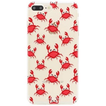FOONCASE iPhone 8 Plus hoesje TPU Soft Case - Back Cover - Crabs / Krabbetjes / Krabben
