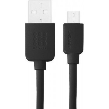 Haweel Micro USB Kabel Zwart 1 Meter