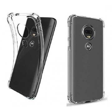 Motorola Moto G7 Play Transparant Anti Burst Hoesje / Hard Shock Proof Crystal Clear TPU Case - van Bixb