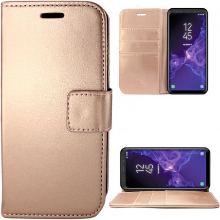 Samsung S9 Plus Hoesje - Samsung Galaxy S9 Plus Hoesje - Samsung S9 Plus Book Case Leer Wallet Roségoud