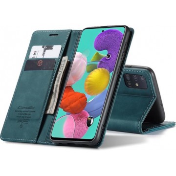 CASEME Wallet Hoesje voor Samsung Galaxy A51 - Blauw