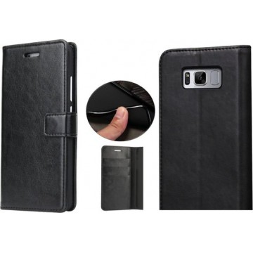 Samsung S8 Hoesje - Samsung Galaxy S8 Hoesje - Book Case Wallet Zwart