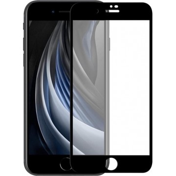 Apple iPhone SE (2020) / iPhone 7 / iPhone 8 screenprotector, MobyDefend gehard glas screensaver, Zwarte randen
